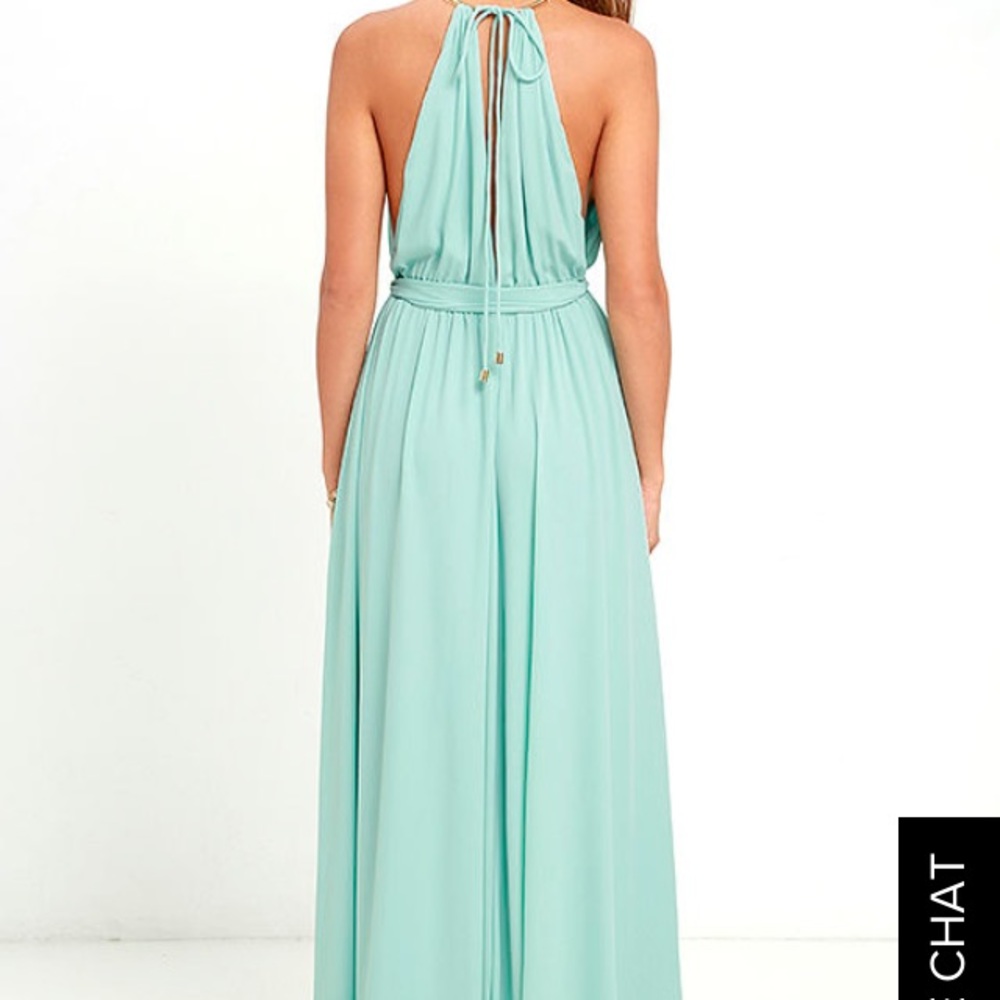 SOLD ON EBAY ⭐️ Lulus sage gold formal maxi gown - Picture 7 of 8